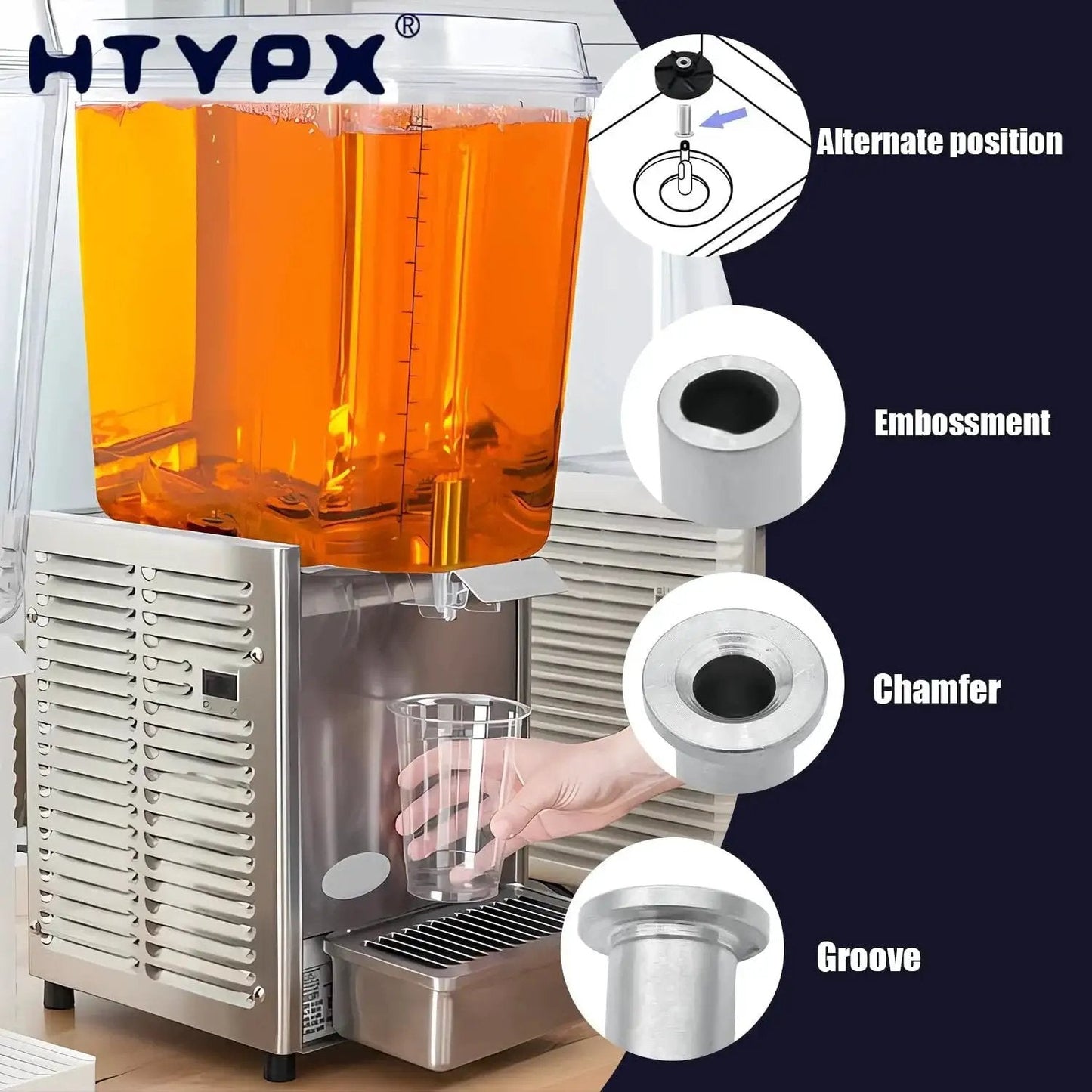 Diagram showing stainless steel 3220 bearing sleeve on beverage equipment; fits bubbler models D15 D25 4 D35 4 E27 E29 E47 E49.