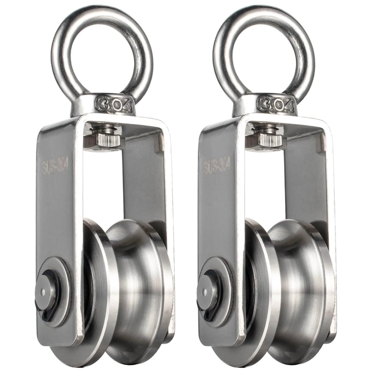 ✝️ Cable Pulley Wheel Stainless Steel, Bearing Inside, Rope Pulley for Pulley System, Gym Equipment, Clothesline, 2 Pack