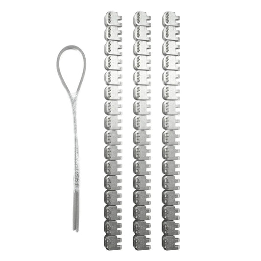 48 Inch Stainless Steel Conveyor Belt Fasteners Clips With 27 Point 5 Inch Hinge Pin For Industrial Conveyor Belt Staple Lacing Suitable For Belt Thickness 5 To 6 Mm Split Into Three Equal Sections Durable Corrosion Resistant