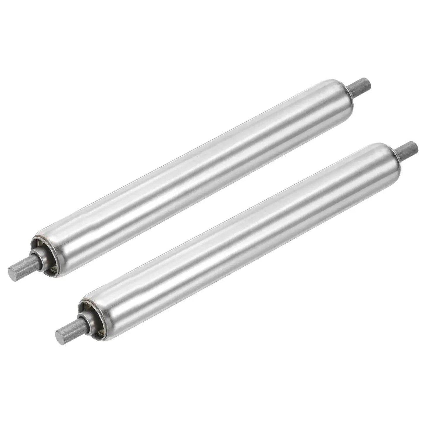 Heavy Duty Stainless Steel Conveyor Roller 1 Inch Diameter 8 Inch Length Replacement Part For Gravity Conveyor Systems with Galvanized End Silver Pack of 2 by Meccanixity