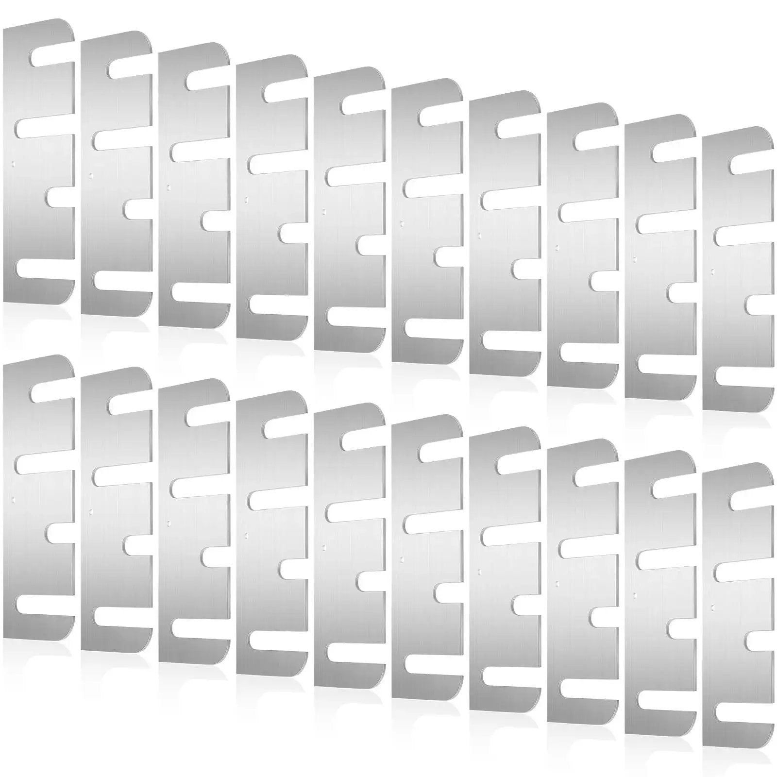 Durable Stainless Steel Door Hinge Shims Set With 20 Pieces 4 Inch Silver For Quick Door Repair and Squeak Free Hinges Easy Install