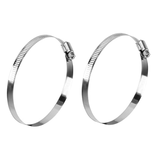 Stainless Steel 6 Inch Duct Hose Clamp Adjustable Diameter 140 To 160mm Worm Drive Clamp For Plumbing Dryer Vent Automotive Mechanical