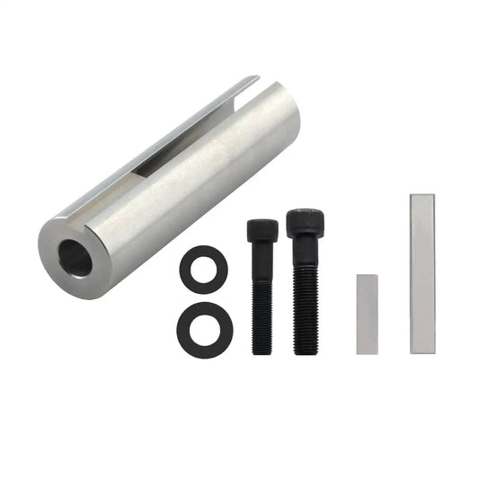 304 Stainless Steel Engine Bearing Sleeve Adapter with bolts and washers for crankshaft diameter extension from 1 inch to 1-1/8 inch.