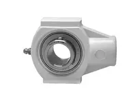 15/16 in Stainless Steel Single-Row Ball Bearing with Set Screw RF White Flange Mount, Sealed for Pillow Block