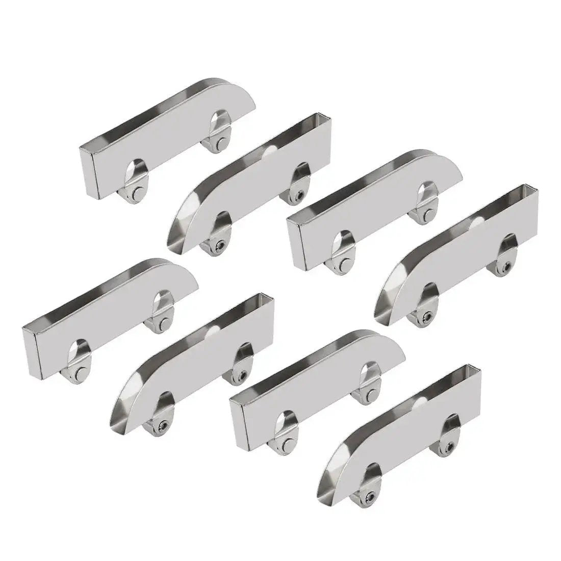 Glass Pulley Set Stainless Steel Sliding Roller For Display Cabinet Doors 5.0mm Groove 8 Pieces Durable Silver Hardware