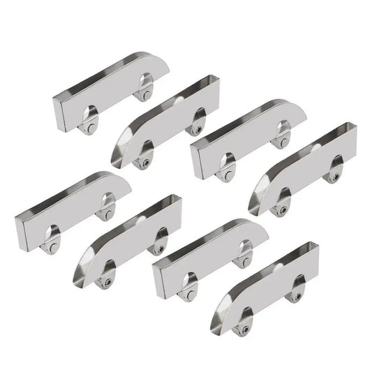 Glass Pulley Set Stainless Steel Sliding Roller For Display Cabinet Doors 5.0mm Groove 8 Pieces Durable Silver Hardware