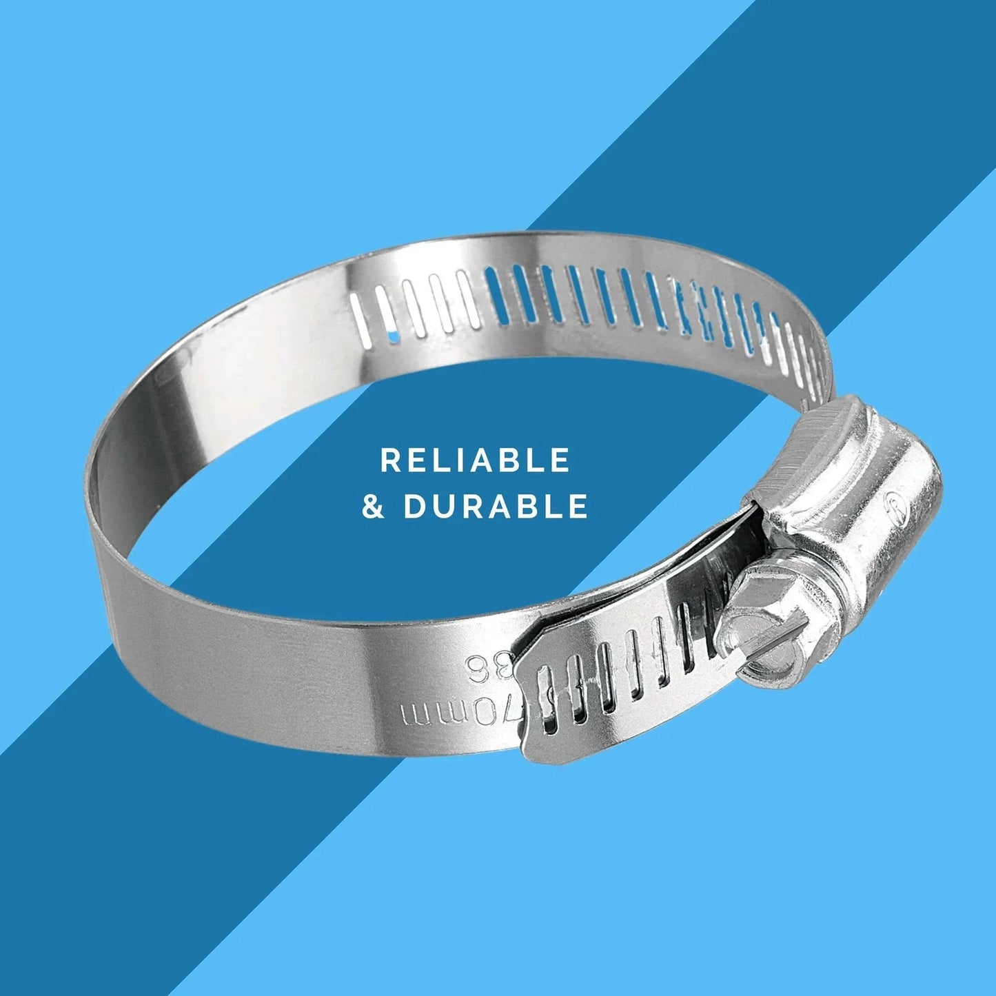 Hose Clamps Box of Ten Radiator Hose Clamp SAE 28 Stainless Steel 300 Series Corrosion Resistant with Wide Clamping Range