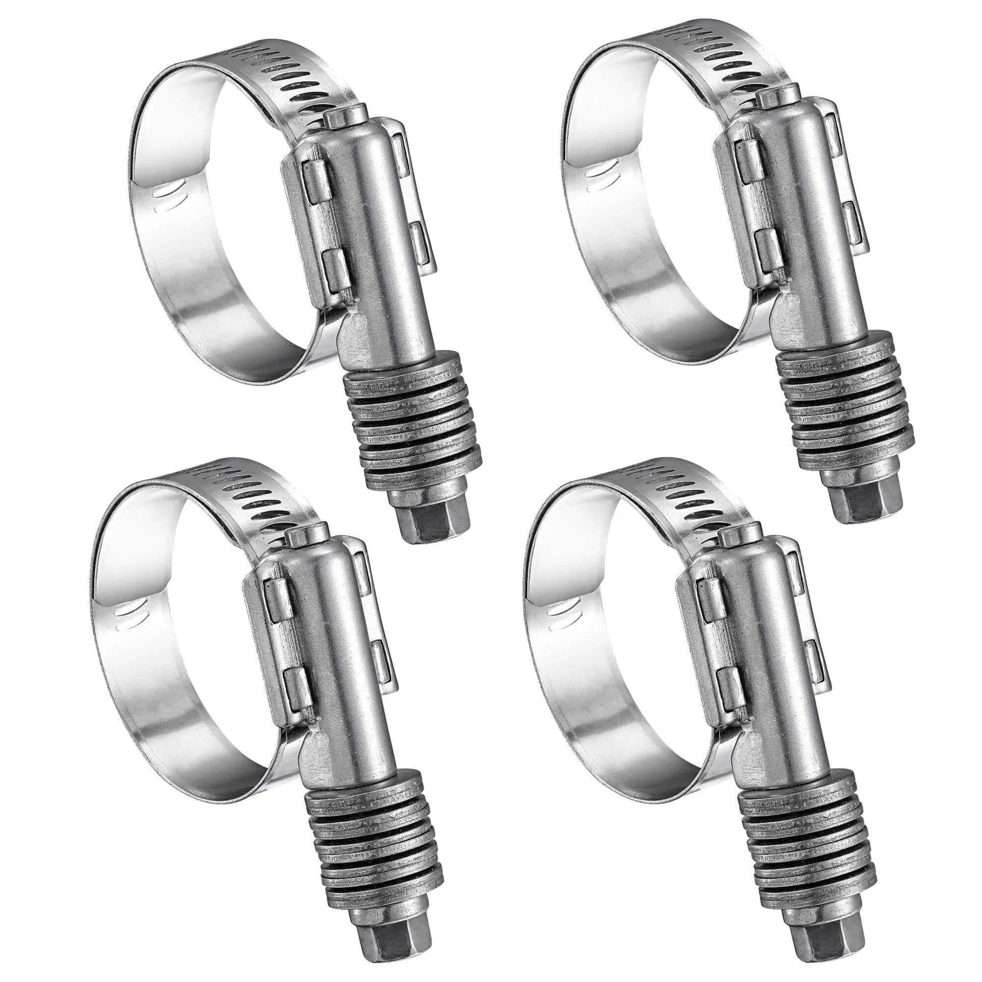 4 Pack Heavy Duty Worm Gear Hose Clamps Adjustable Range One To One And Three Quarter Inches 25 To 45 Mm 304 Stainless Steel
