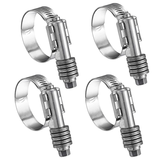 4 Pack Heavy Duty Worm Gear Hose Clamps Adjustable Range One To One And Three Quarter Inches 25 To 45 Mm 304 Stainless Steel