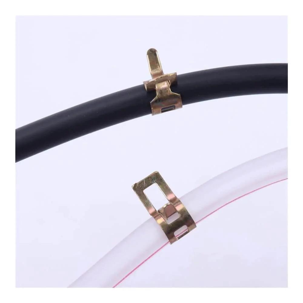 20 Piece Silicone Wrapped 304 Stainless Steel Hose Clip Set Reusable Clamps For Boats And Motorcycles With Size Marked Bands 6mm 7mm 8mm 9mm 10mm 12mm Easy To Install Durable Construction For Long Lasting Performance securing black and clear hoses