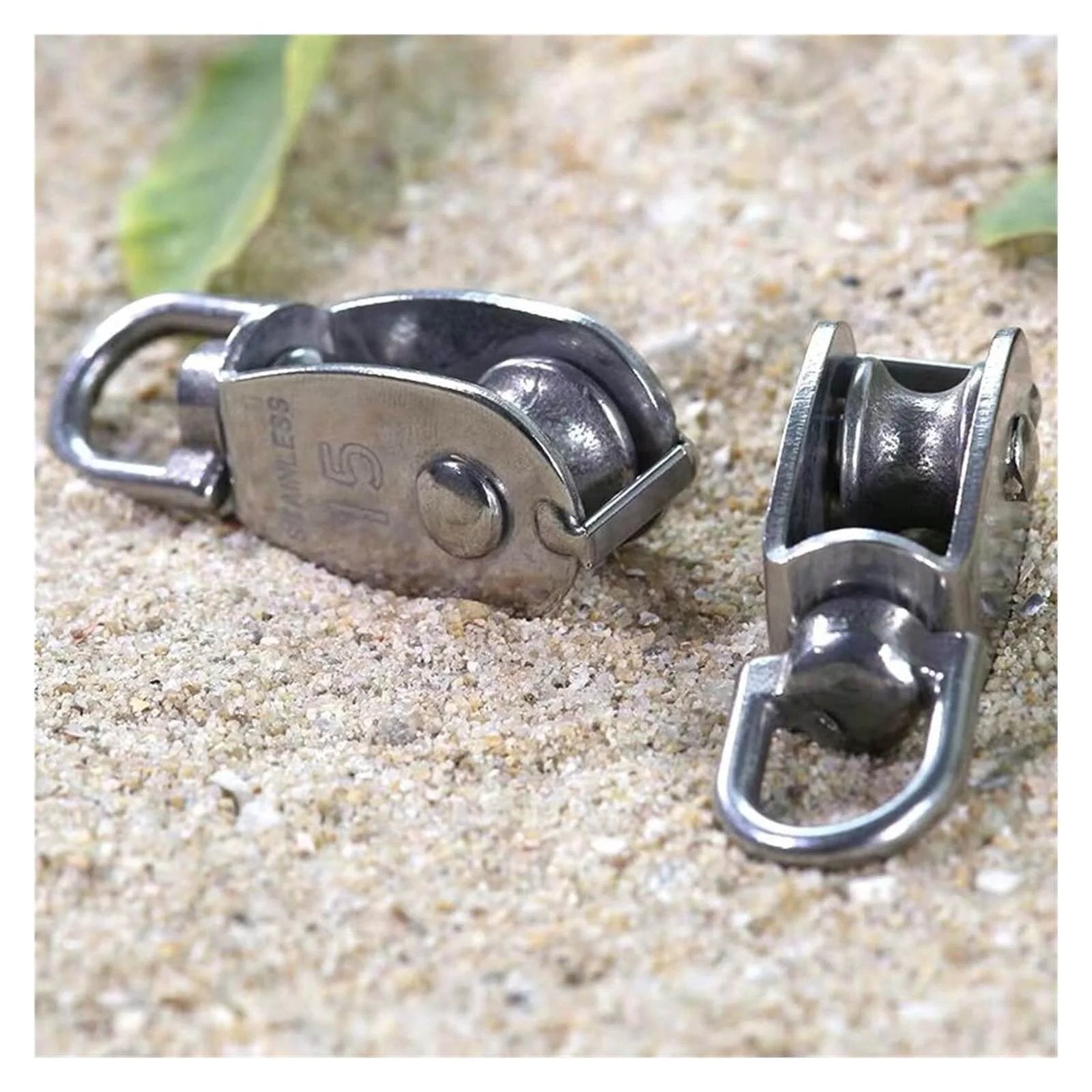 M20 Cable Single Pulley Block Stainless Steel Hanging Wire Towing Lifting Rope Wheel Marine Boat Pulley Blocks for(M20)
