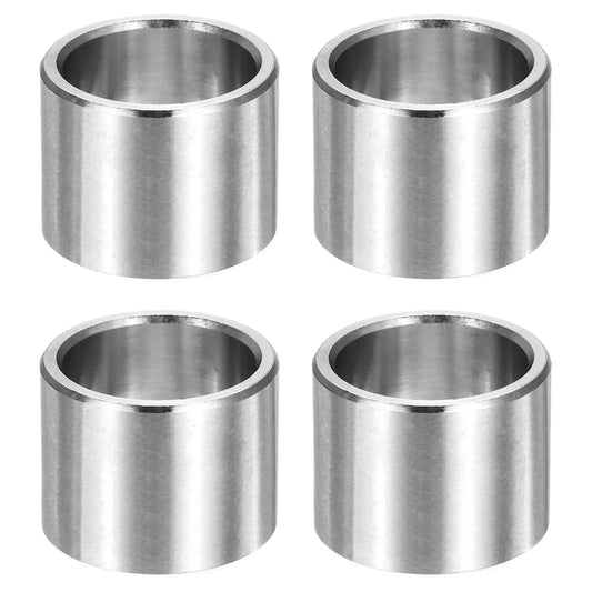 Four Pcs M20 304 Stainless Steel Spacers ID 20mm OD 25mm Unthreaded Round Standoff Bushings 20mm Length Silver For Screws Bolts