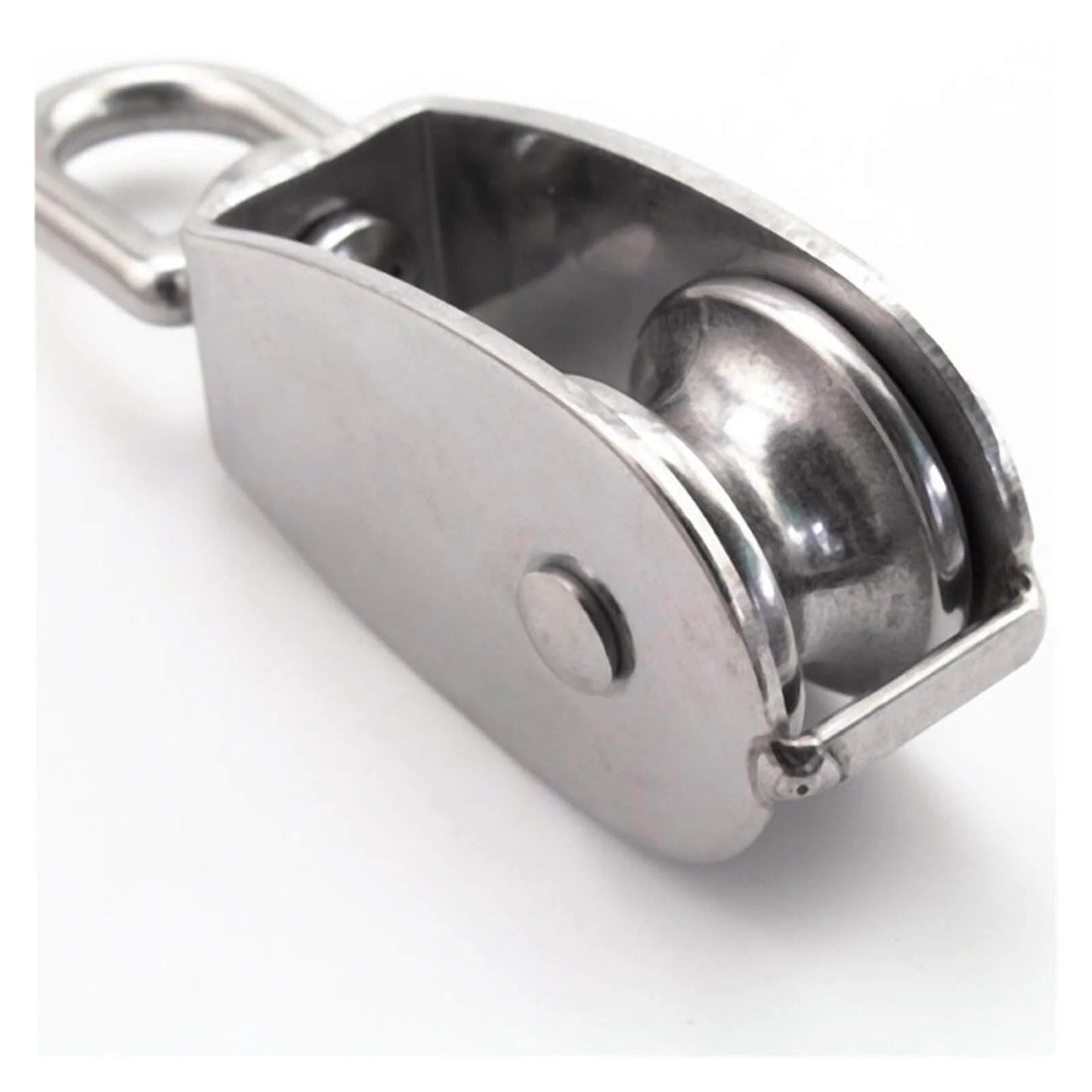 Stainless Steel Pulley M32 Single Wheel Swivel Lifting Rope Pulley Set Lifting Wheel Tools(M32) close-up view
