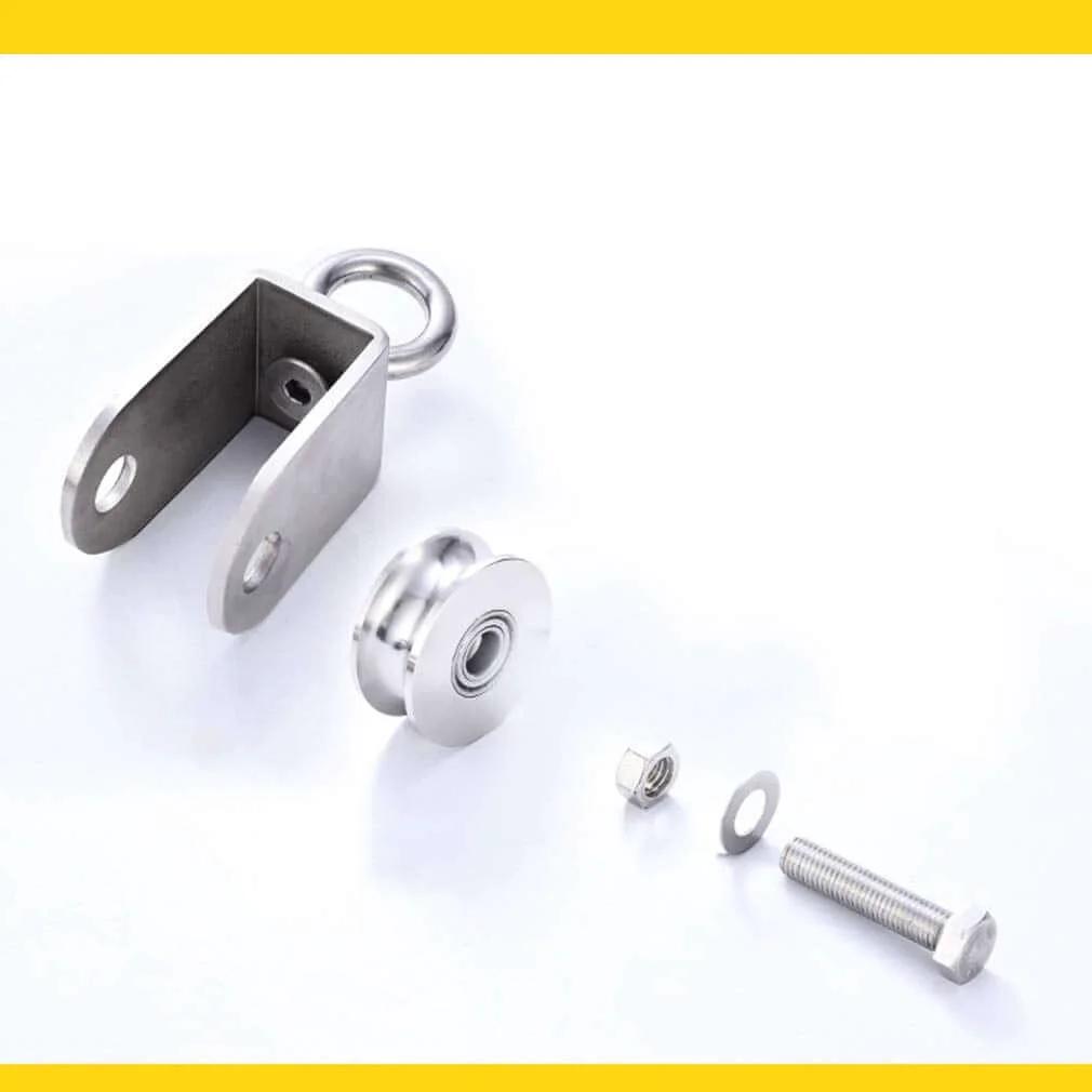 Pulley, Pulley Wheel, 2pcs Heavy Duty Sheaves Track Pulley, 304 Stainless Steel Directional Roller components