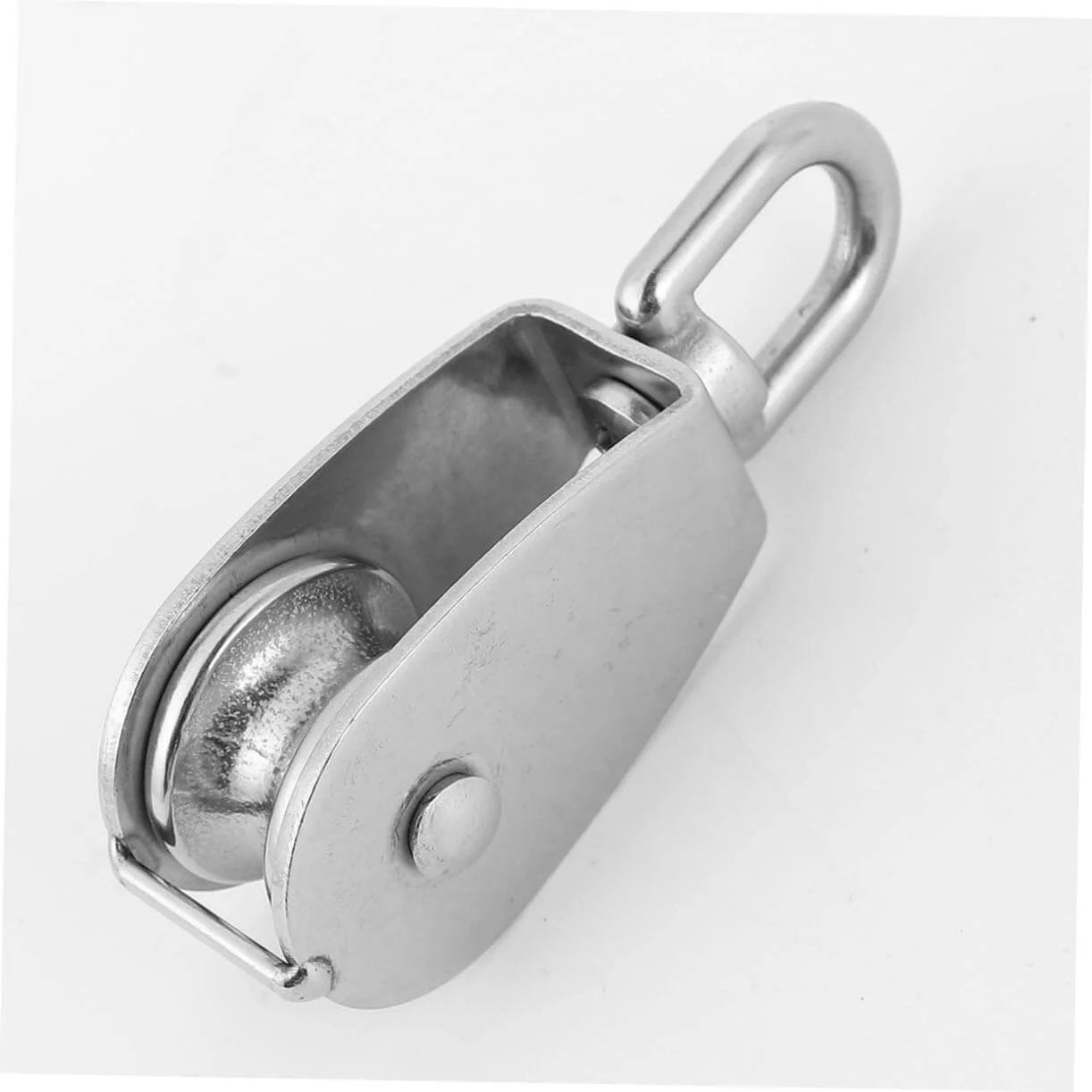 Stainless Steel Pulley Single Block for Fishing Net and Boat Lifting Heavy Duty Swivel Hook for Smooth and Easy Rope Handling