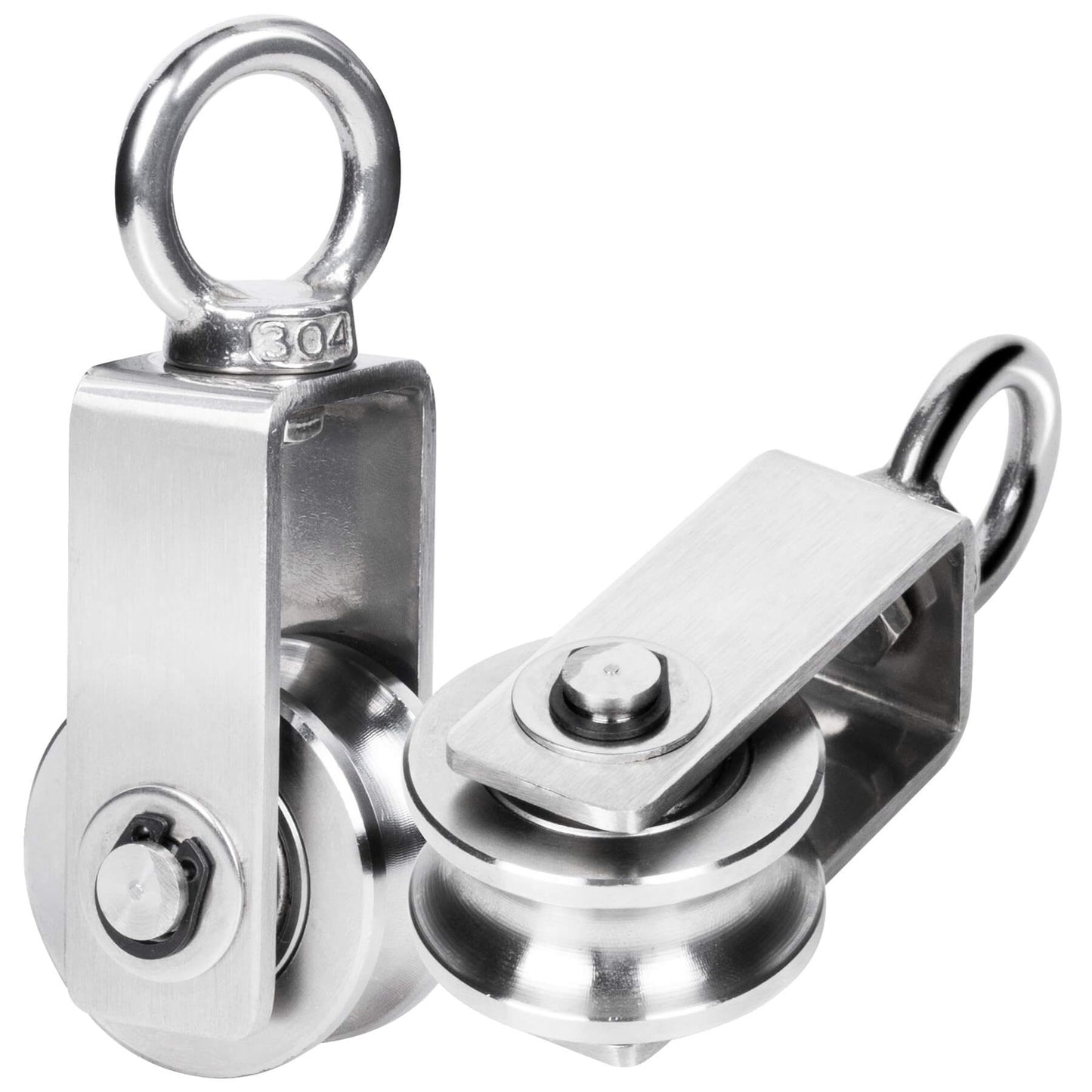 Cable Pulley Wheel Stainless Steel M34 Single Pulley Snatch Block Heavy Duty Lifting Crane Swivel Hook for lifting systems