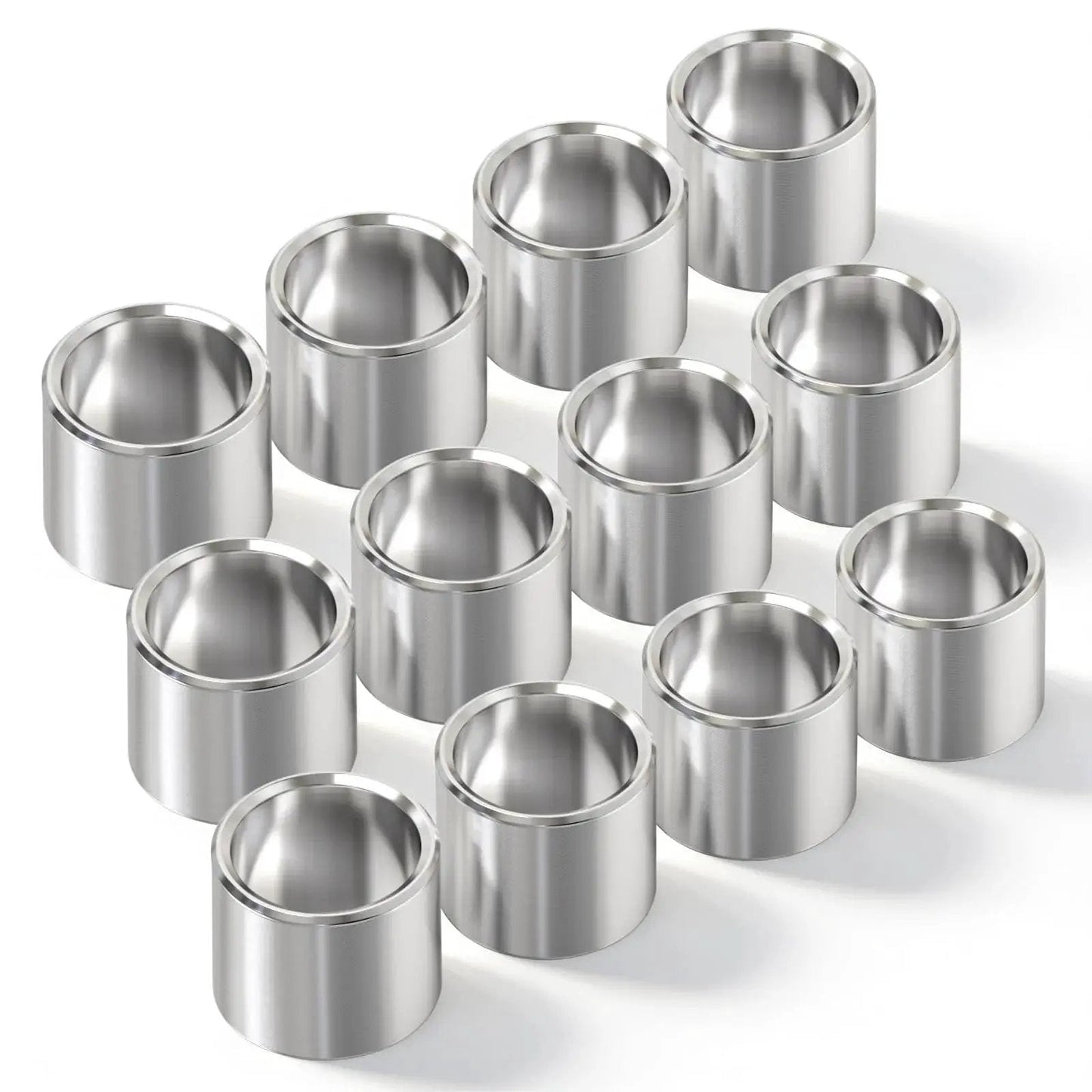 Stainless Steel Reducer Bushing Set For Screws Bolts And Rods 12 Pieces Outer Diameter Three Quarters Inch Inner Diameter Five Eighths Inch