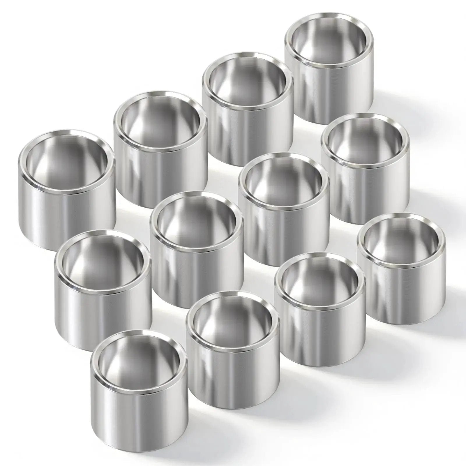 Stainless Steel Reducer Bushing Set For Screws Bolts And Rods 12 Pieces Outer Diameter Three Quarters Inch Inner Diameter Five Eighths Inch
