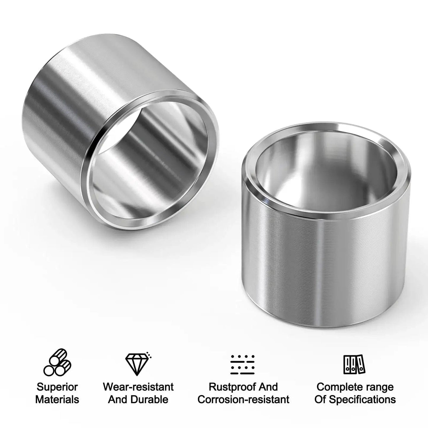 Stainless Steel Reducer Bushing Set For Screws Bolts And Rods 12 Pieces Outer Diameter Three Quarters Inch Inner Diameter Five Eighths Inch