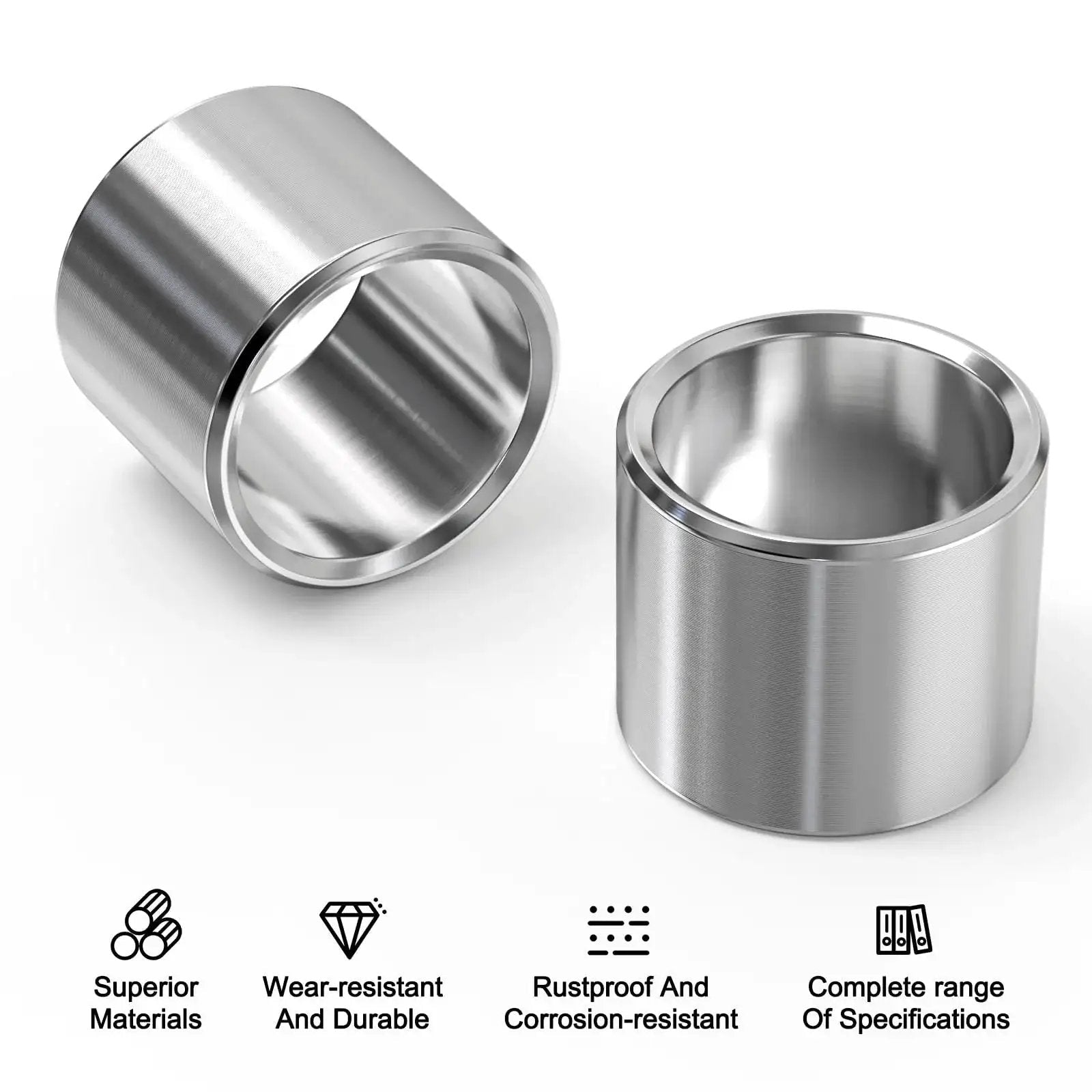 Stainless Steel Reducer Bushing Set For Screws Bolts And Rods 12 Pieces Outer Diameter Three Quarters Inch Inner Diameter Five Eighths Inch