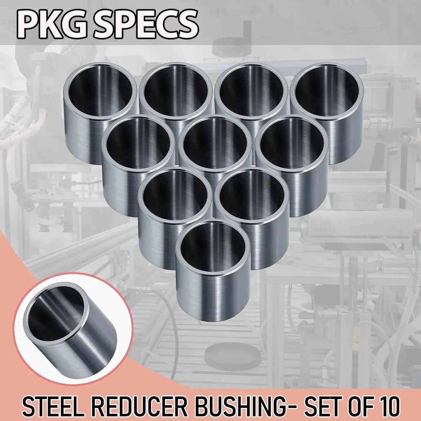Stainless Steel Reducer Bushings Set Of 10 Three Quarters Of An Inch To Five Eighths Of An Inch Metal Spacer Adapters
