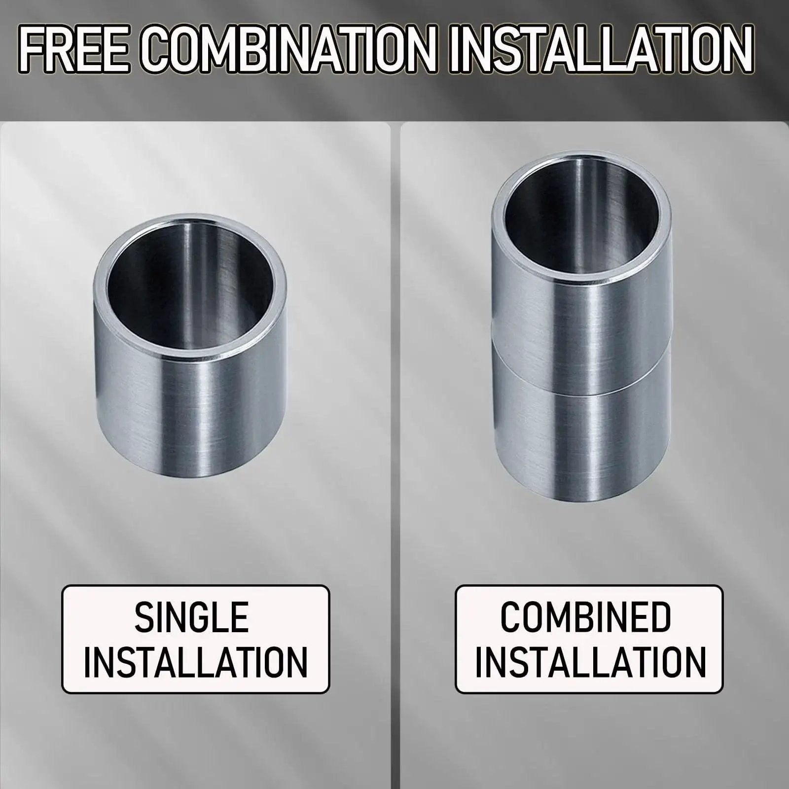 Stainless Steel Reducer Bushings Set Of 10 Three Quarters Of An Inch To Five Eighths Of An Inch Single and Combined Installation