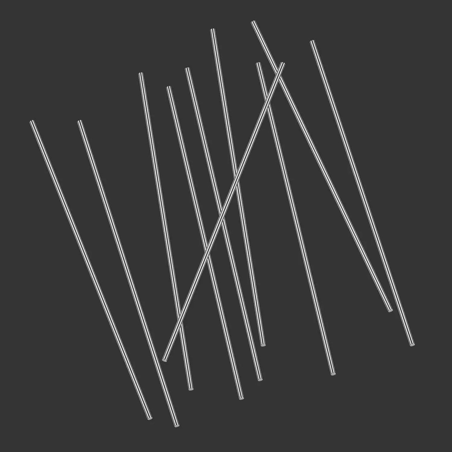 Premium Stainless Steel Rods Set of 20 Pieces 1.0mm x 100mm 304 Solid Bar Stock for DIY Craft Making Model Building Lathe Work and Handle Pins