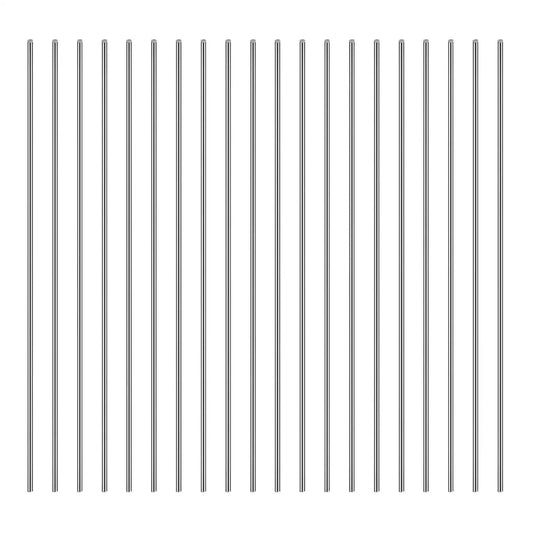 Premium Stainless Steel Rods Set of 20 Pieces 1.0mm x 100mm 304 Solid Bar Stock for DIY Craft Making and Model Building