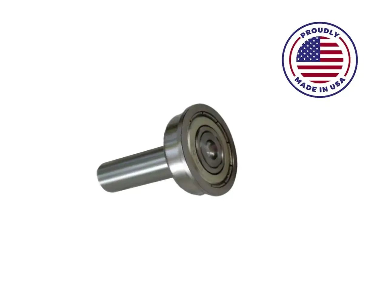 Set Of 2 Stainless Steel Roller Bearings For Ryobi BS900 Band Saw Fits Ryobi Bandsaw Replacement Parts, showing a single bearing with USA flag