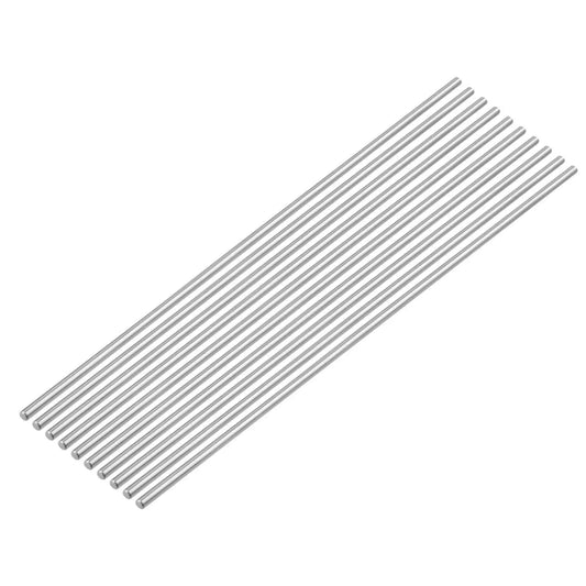 304 Stainless Steel Round Bar Stock 300mm By 3mm Pack Of 10 For Lathe Projects DIY Ready Smooth Surface Rust Resistant Gear Shaft