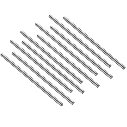 Sturdy 10 Piece 304 Stainless Steel Round Rod Set 100 By 4 Mm For DIY RC Cars Model Making And Pro Grade Precision Machined Hobbies Quality Silver Finish Eowpower