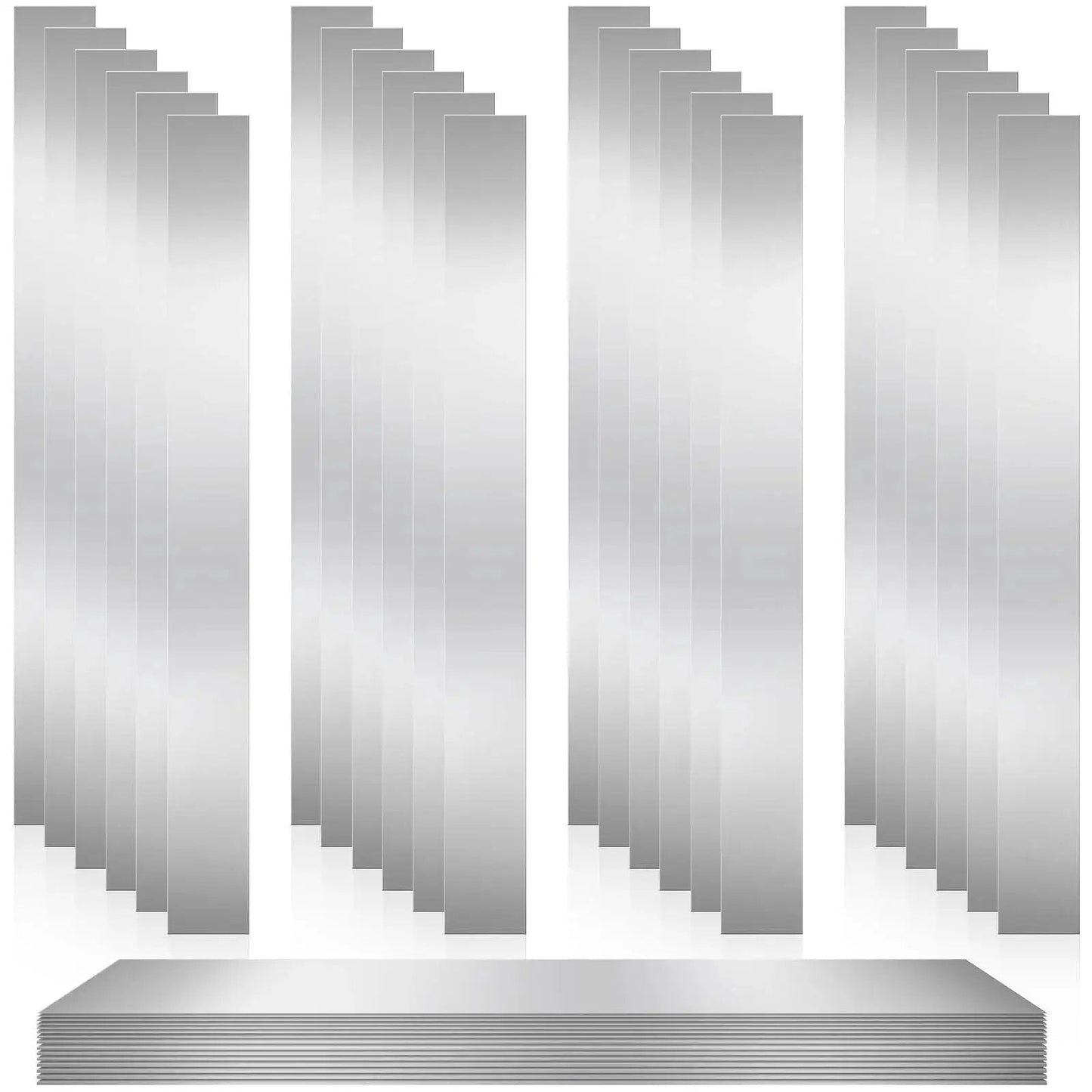 24 Pcs 304 Stainless Steel Shim Stock Assortment With Eight Thickness Sizes 1 Inch Wide 12 Inch Long Durable Corrosion Resistant Metal Shims