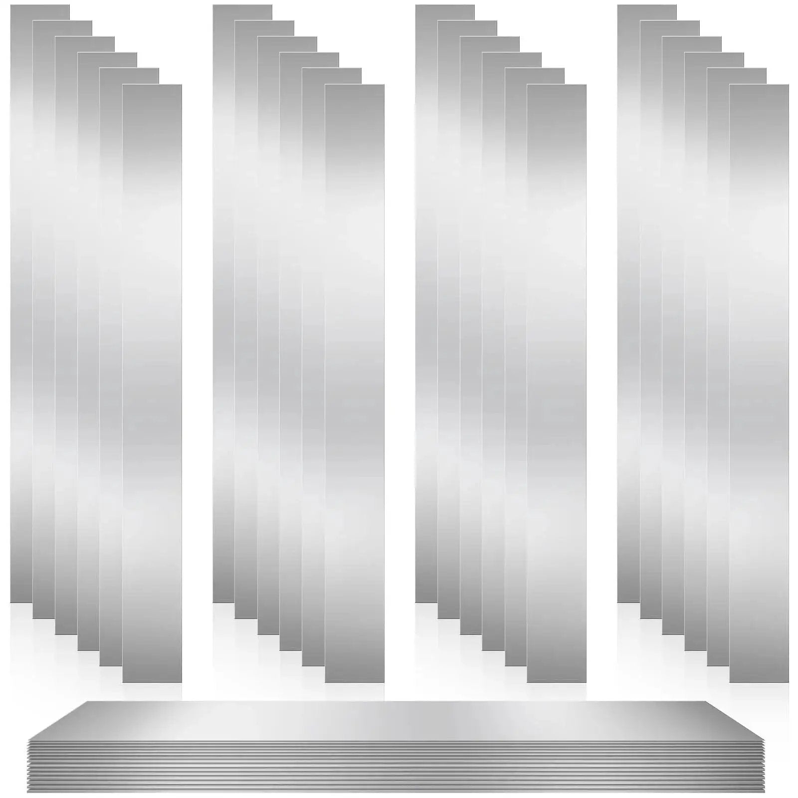 24 Pcs 304 Stainless Steel Shim Stock Assortment With Eight Thickness Sizes 1 Inch Wide 12 Inch Long Durable Corrosion Resistant Metal Shims