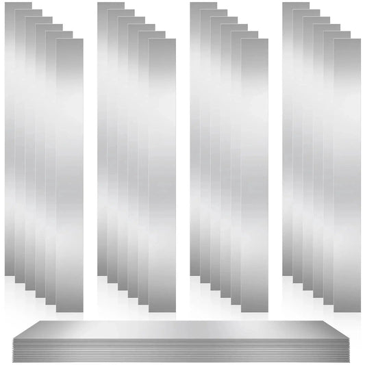 24 Pcs 304 Stainless Steel Shim Stock Assortment With Eight Thickness Sizes 1 Inch Wide 12 Inch Long Durable Corrosion Resistant Metal Shims