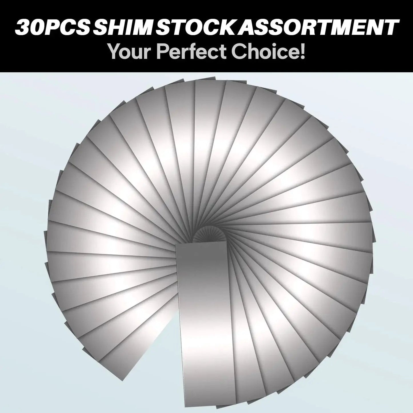 Precision Stainless Steel Shim Stock Assortment 30 Piece Set 2 Inch Width By 6 Inch Length 0.001 To 0.01 Inch Thickness 304 Stainless Steel Shims