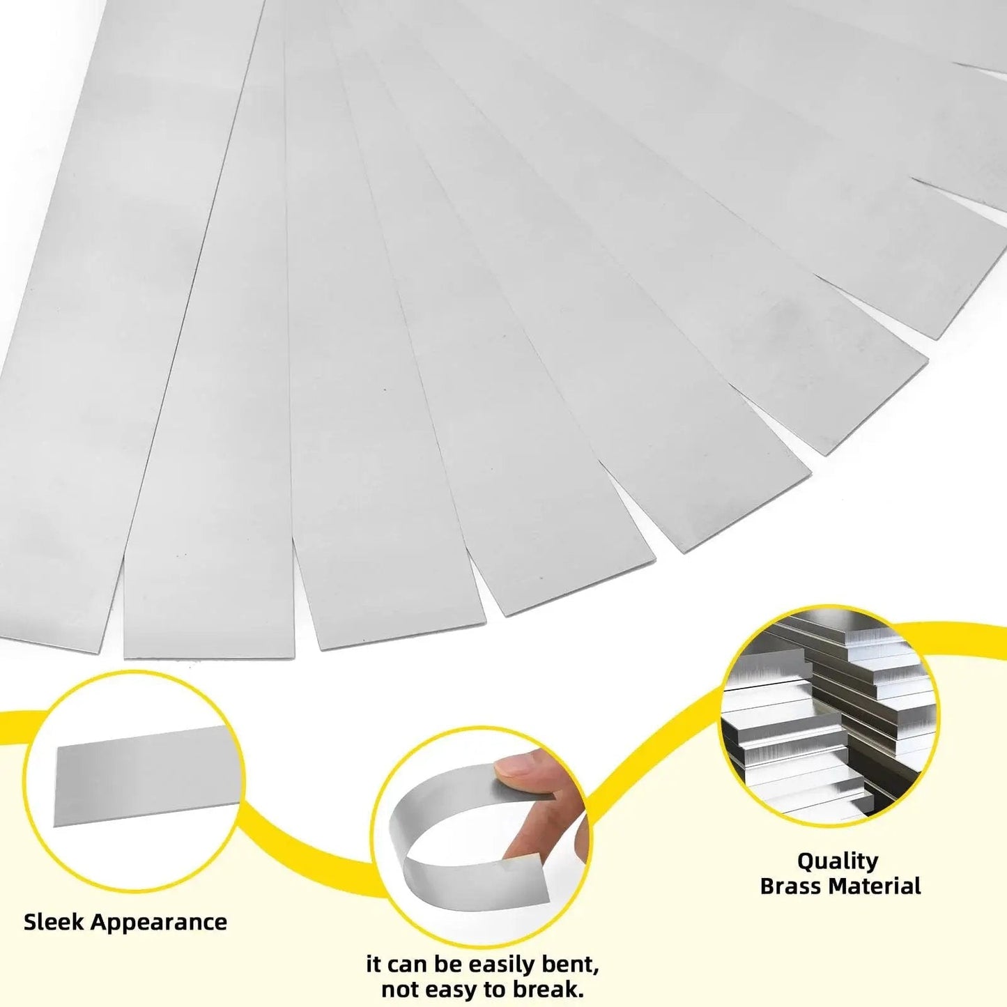 Stainless Steel Shim Stock Strips Set 10 Pieces 1 Inch Wide By 6 Inches Long 0.012 Inch Thick Pro Grade 304 Silver Metal Strips For Wall Gap Filler Fireplace Edging Mirror Trim And Craft Decor By Mardatt