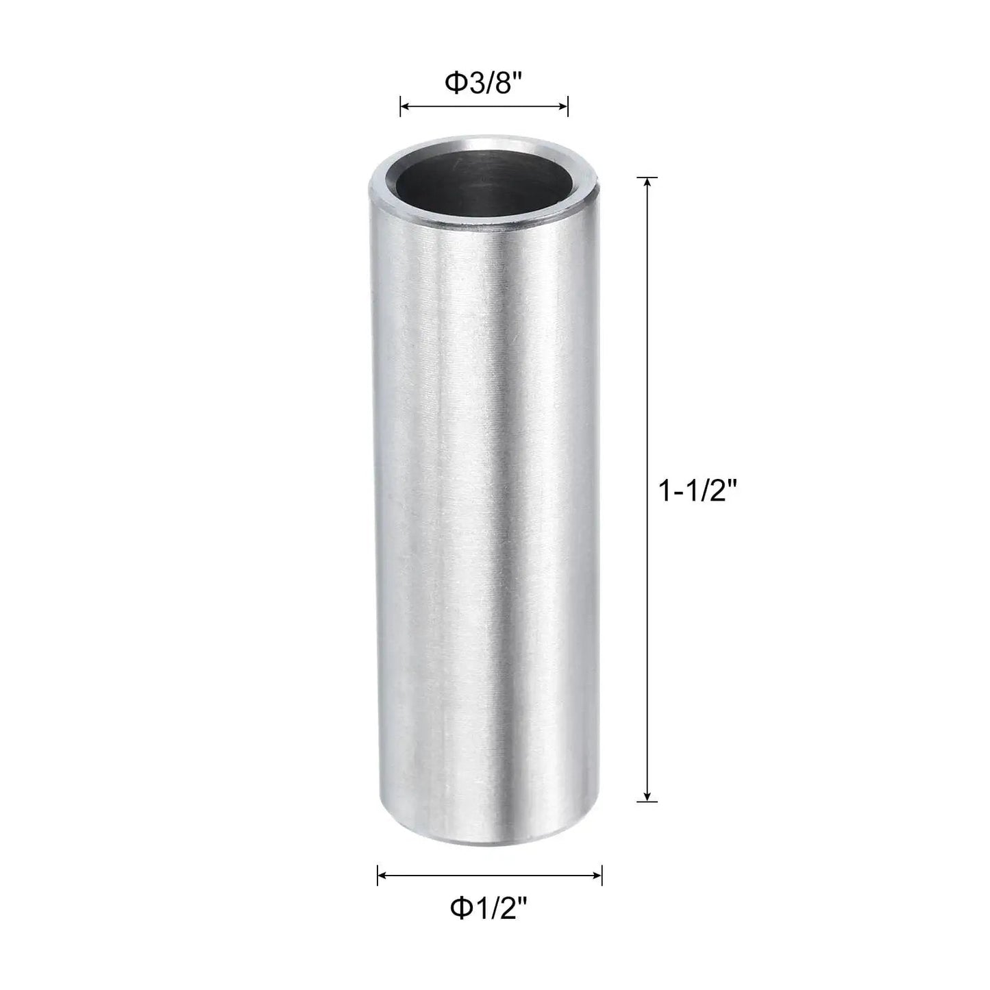Heavy Duty Stainless Steel Spacer Set 3/8 Bore 1/2 OD 1-1/2 Inch Length For 3/8 Screws Bolts And Rods 304 Stainless Steel