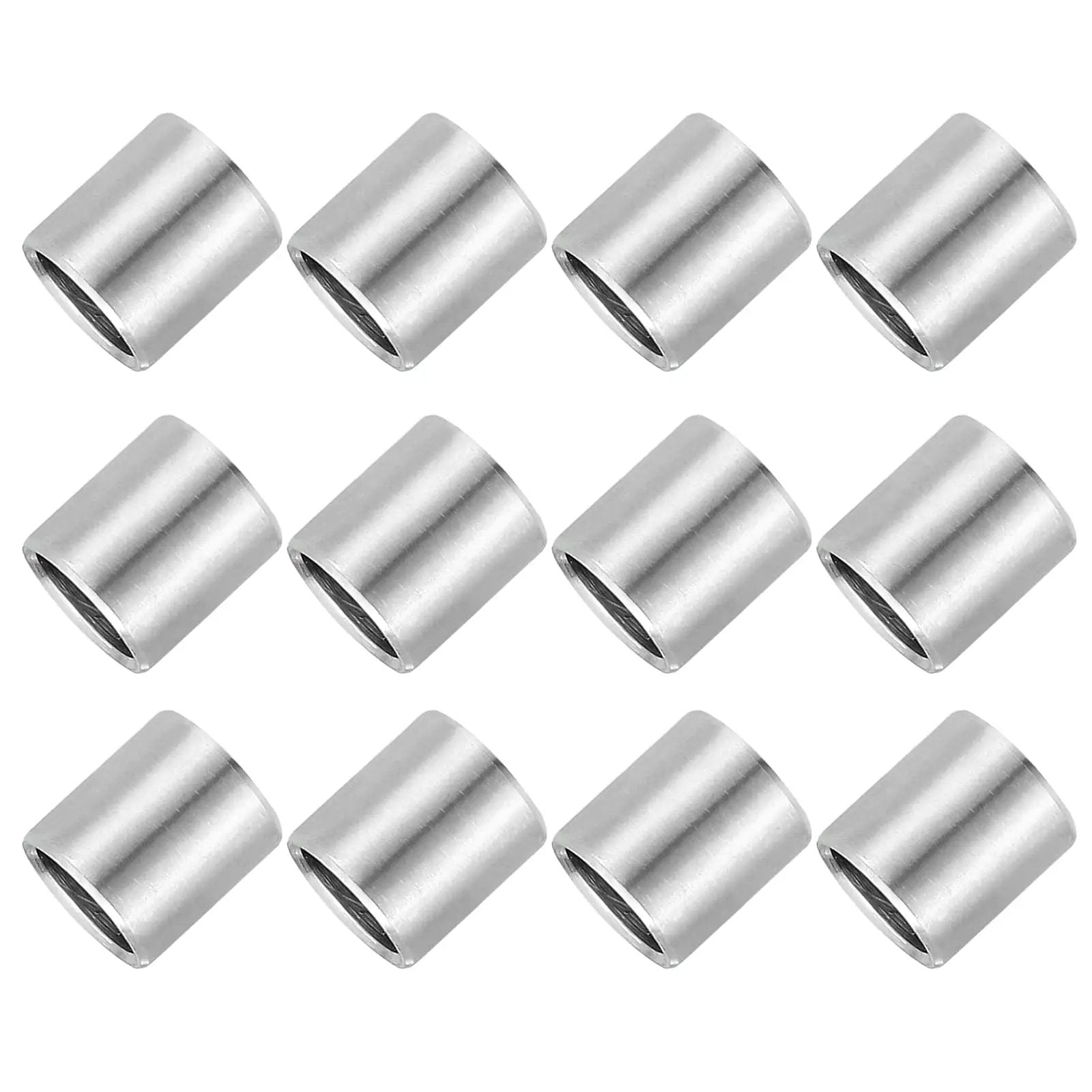 Built Tough 12 Pack Stainless Steel Spacers Set With 10mm ID By 12mm OD By 10mm Height, 304 Stainless Steel Bushing Standoffs