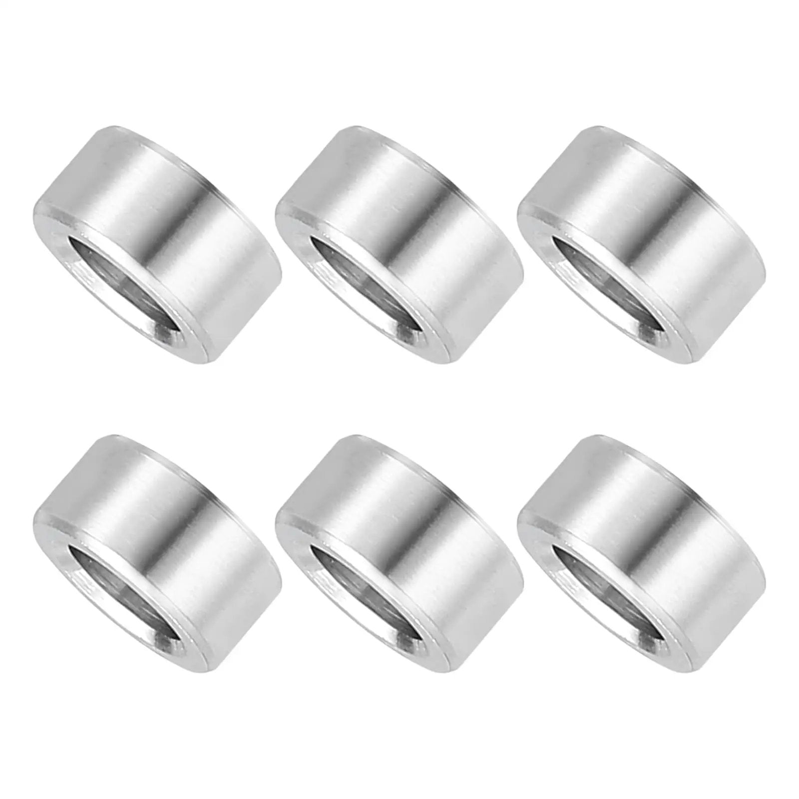 Durable Stainless Steel Spacers Kit For One Quarter Inch Screws And M6 Bolts Six Pieces 6mm ID By 10mm OD By 5mm Thick Unthreaded Round Bushings 304 Grade Heavy Duty Standoff Spacers For Rotating Assemblies