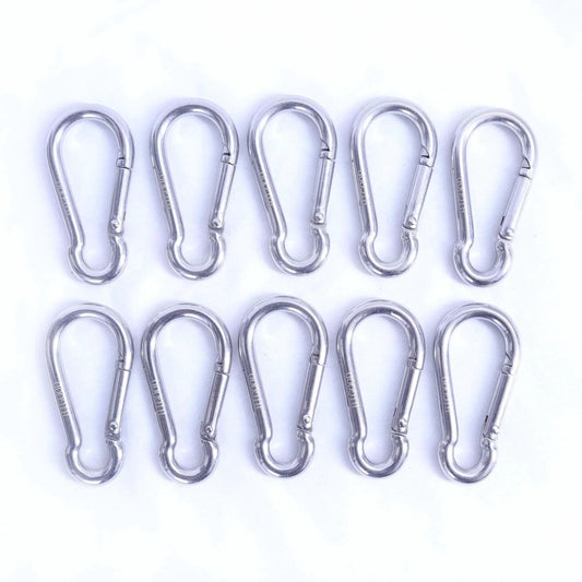 2.4 Inch 304 Stainless Steel Spring Snap Hook Heavy Duty 264 Pound Load Capacity Quick Release Clip Pack Of 10 For Indoor Outdoor Gear Tools Lanyards Keychains Ideal For Camping And Outdoor Gear Backpacks