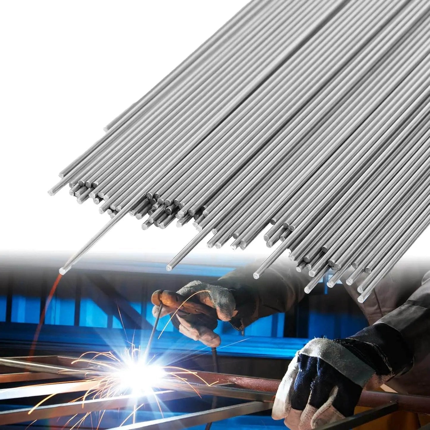Pro Grade ER308L Stainless Steel TIG Welding Rods 1/16 X 16 In, 1 Lb Filler Wire with low spatter for smooth welds and corrosion resistance