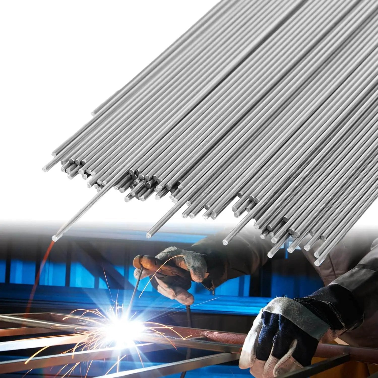 Pro Grade ER308L Stainless Steel TIG Welding Rods 1/16 X 16 In, 1 Lb Filler Wire with low spatter for smooth welds and corrosion resistance