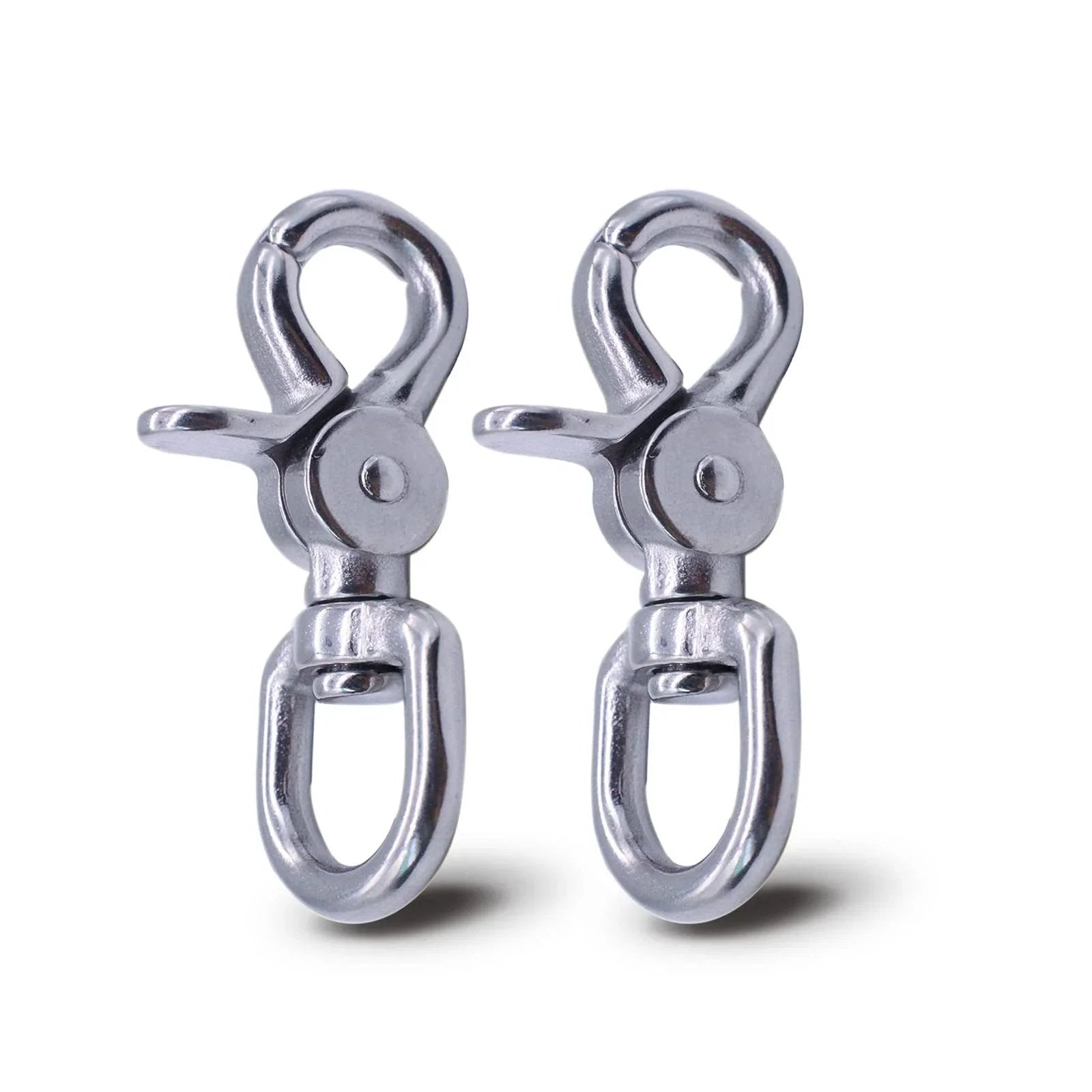 2 Pack Trigger Snap Hooks Heavy Duty 316 Stainless Steel With Swivel Eye Five Eighth Inch Wide Durable Lobster Clasps