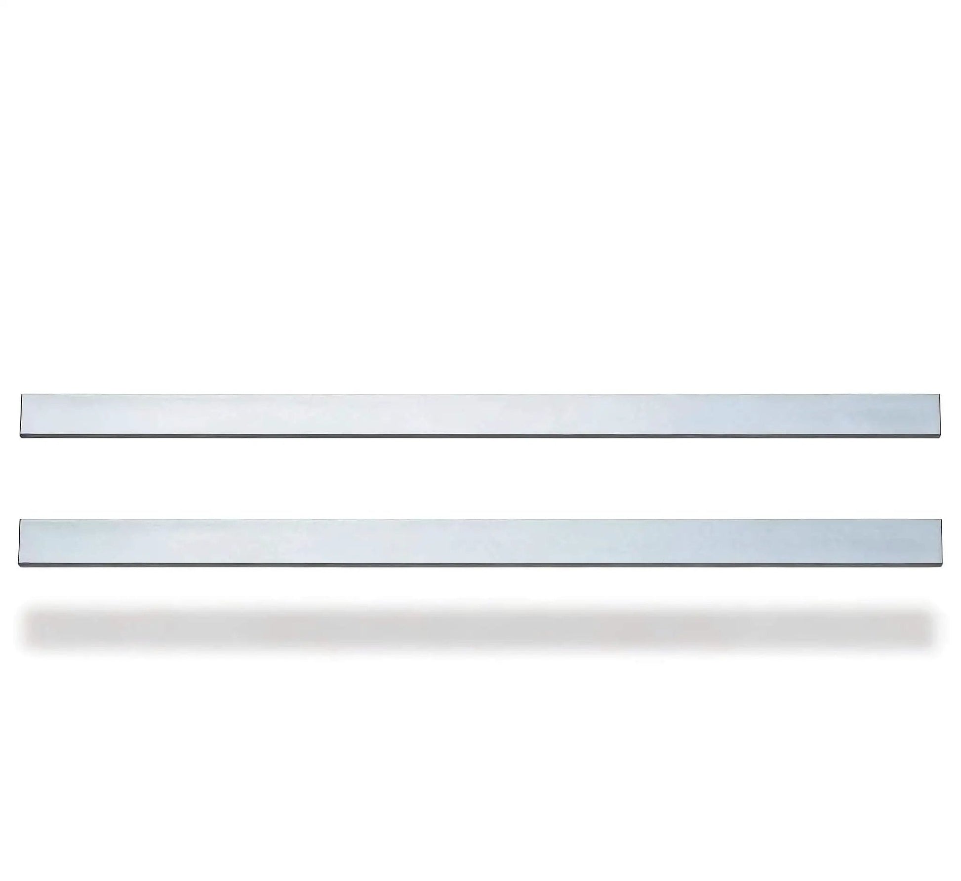 304 Brushed Stainless Steel Trim Filler Strip Set With Flat Profile 24-Inch Length 1/8-Inch Thickness 1.5-Inch Width 2-Piece Silver Bar Kit