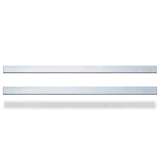 304 Brushed Stainless Steel Trim Filler Strip Set With Flat Profile 24-Inch Length 1/8-Inch Thickness 1.5-Inch Width 2-Piece Silver Bar Kit