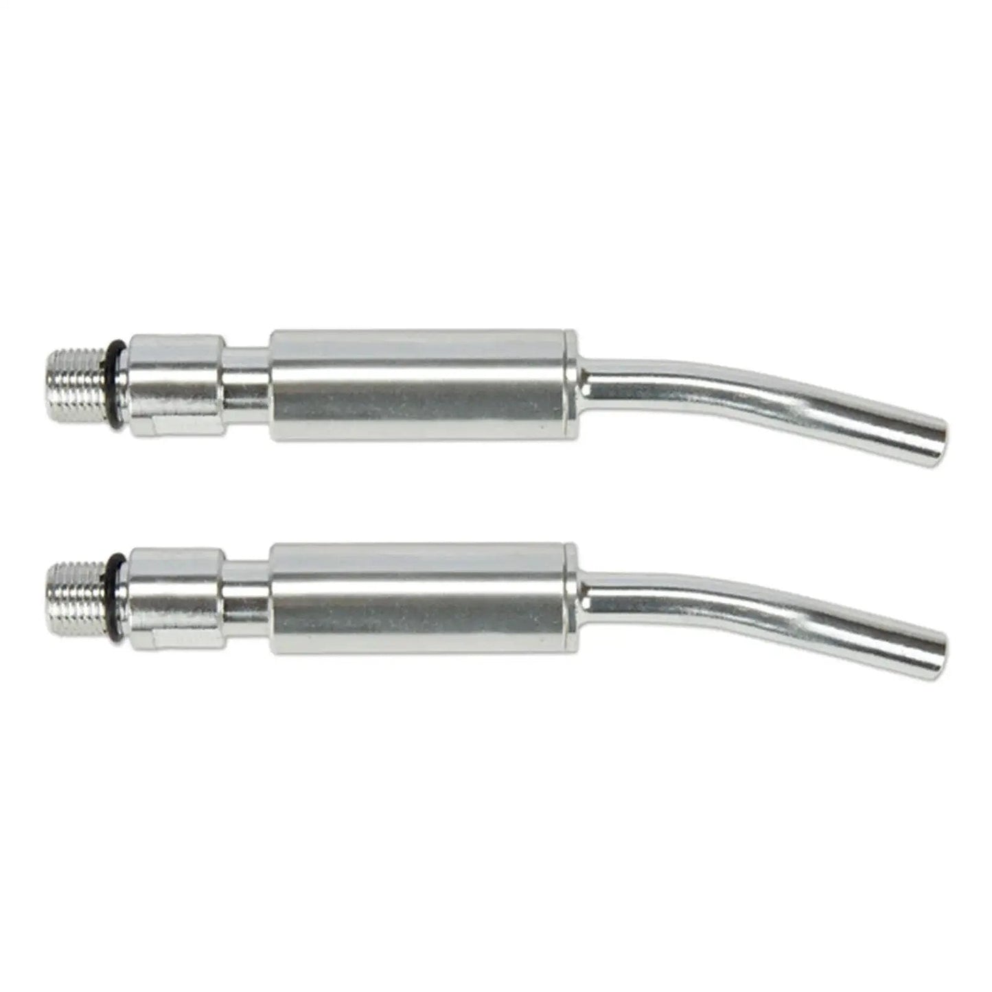 Two Pack Japanese Bearing Tube Nozzles for Car Interior Air Blow Guns, M10x1 Thread, 120 Mm Long, Stainless Steel, Vent Cleaning Tool