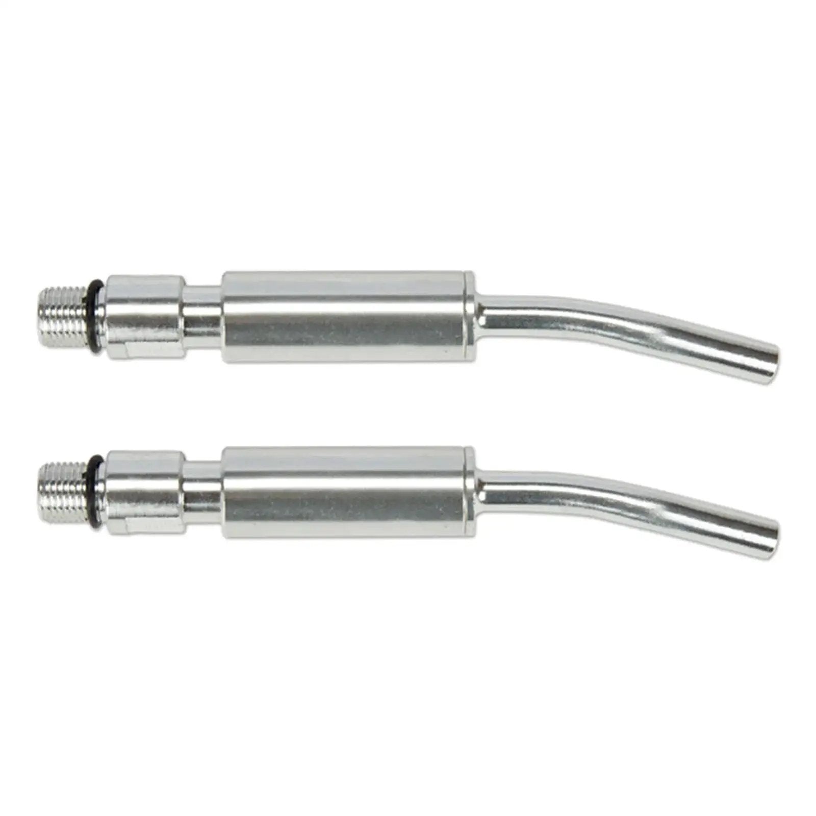 Two Pack Japanese Bearing Tube Nozzles for Car Interior Air Blow Guns, M10x1 Thread, 120 Mm Long, Stainless Steel, Vent Cleaning Tool