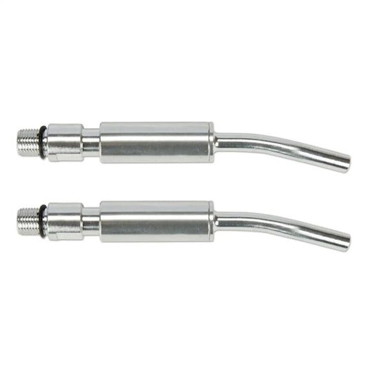 Two Pack Japanese Bearing Tube Nozzles for Car Interior Air Blow Guns, M10x1 Thread, 120 Mm Long, Stainless Steel, Vent Cleaning Tool