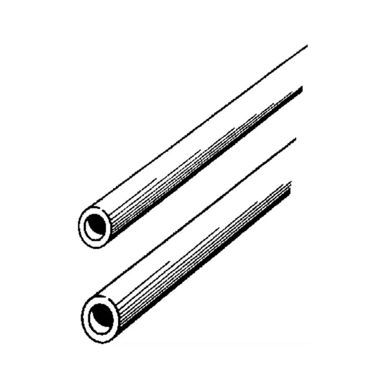 Illustration of Stainless Steel Round Tube Stock three eighths inch diameter thirty six inch length ideal for industrial fabrication projects
