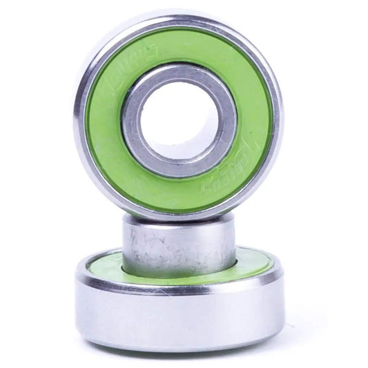 Steel Bearings For Skateboards And Longboards With Built In Spacers And Speed Rings, No Loose Parts When Changing Wheels, Ultra Smooth Glide